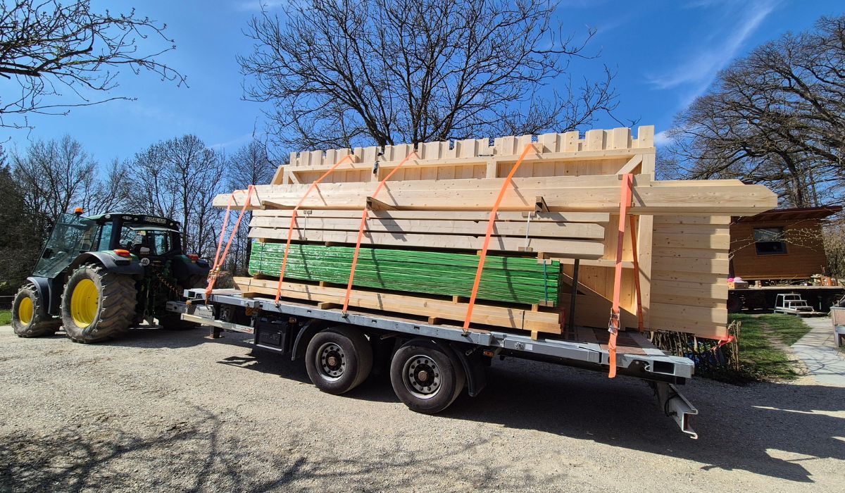 Lagergebäude Aufstellung