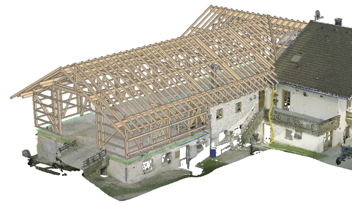 Tenne Aufstellung Holz Planung